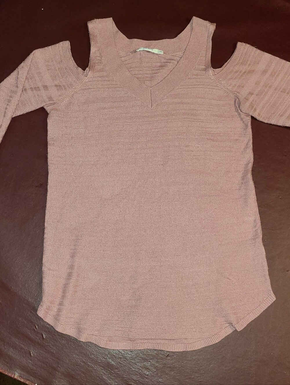 Ricki's Mauve Pink Cold-Shoulder V-Neck Tunic